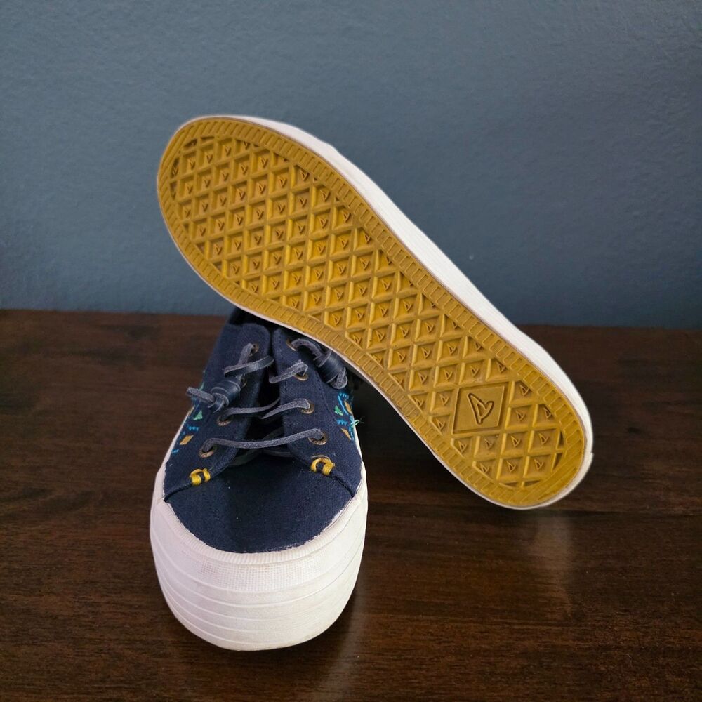 Sperry Top Sider Women's PIER WAVE HI LTT OAXACA Sneakers Platform Navy 9.5 - Picture 5 of 7